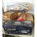 Collection of toys, mainly remote control helicopters, H.M Armed Forces tanks, Tri-ang railways