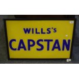 Advertising sign 'Will's Capstan', printed on glass, 48 x 73cm approx, within a frame. (B.P. 21% +