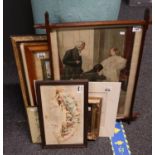 Group of assorted furnishing pictures, cartoons, ship plan, Pear's type print etc. (9) (B.P. 21% +