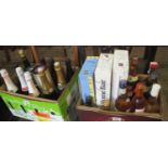 Two boxes of assorted wines and spirits to include; Glenfiddich single malt Scotch whisky 12