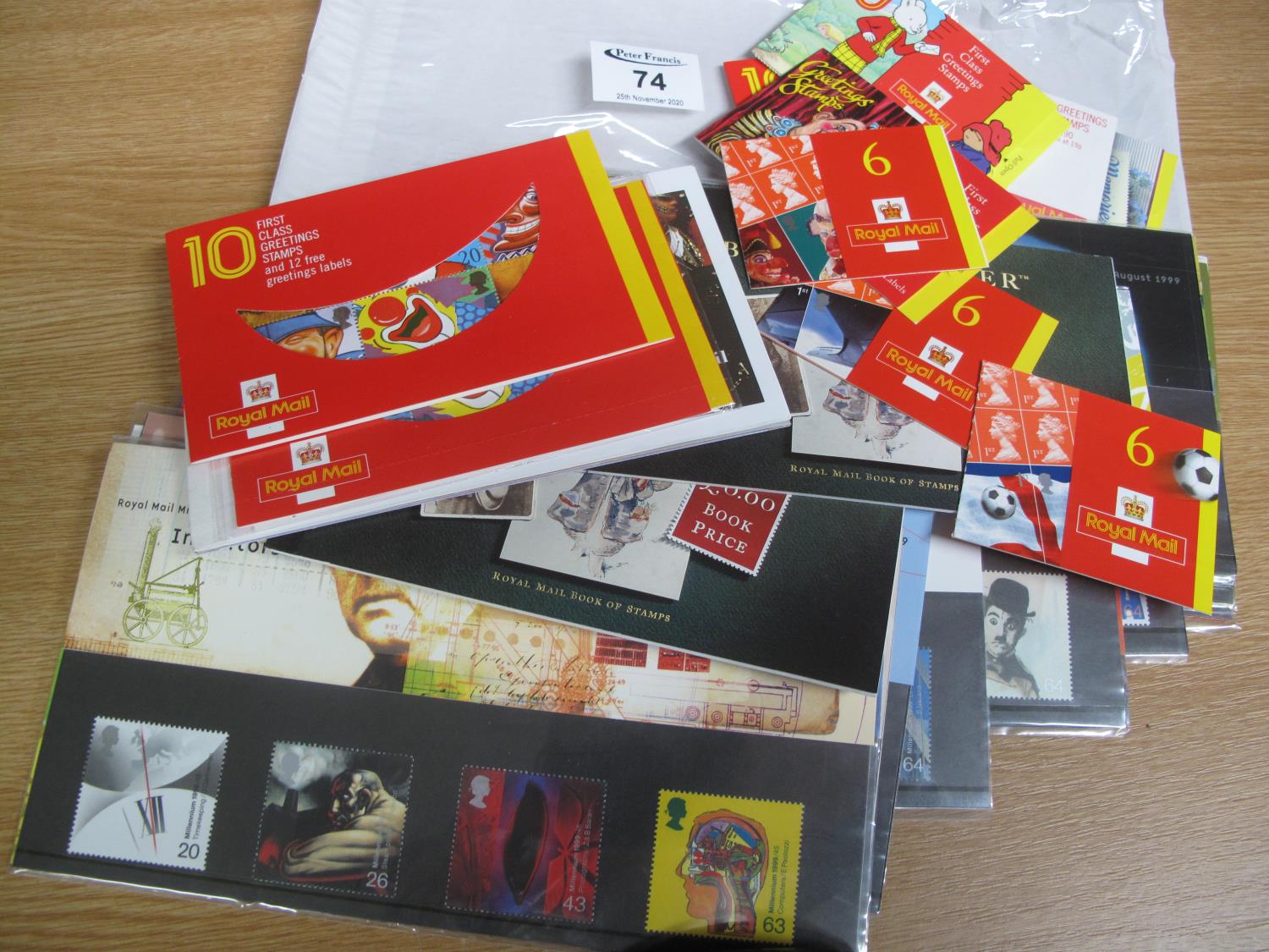 Great Britain stamp selection of Prestige and bar-code booklets and presentation packs for the