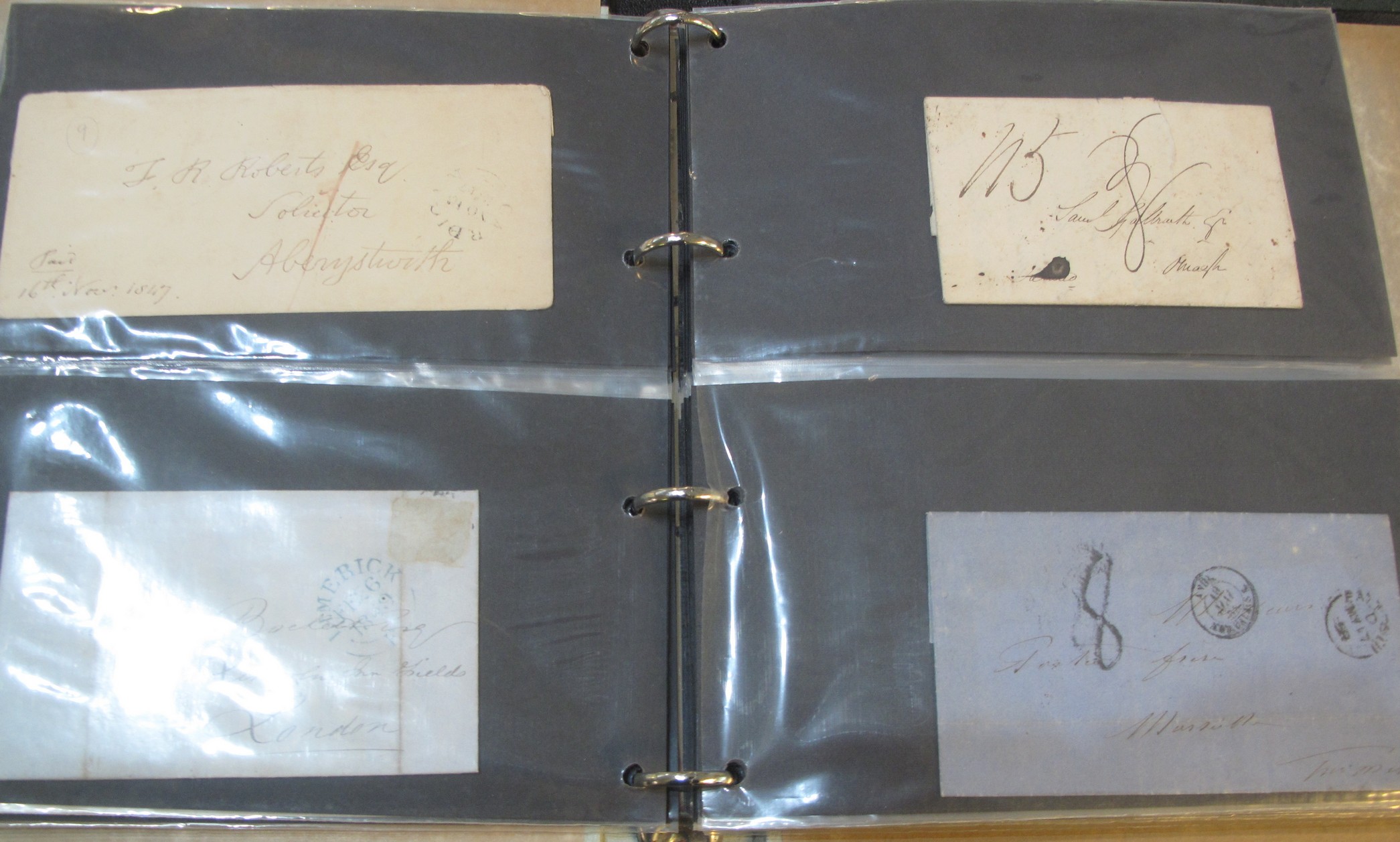 Great Britain Postal History stamp collection in black album 1779 to 1890's with entires, Penny - Image 4 of 21