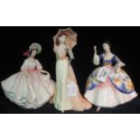 Two Royal Doulton bone china figurines to include; 'Christine' HN2792, 'Sunday Best' HN2698,