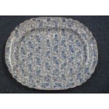 Mid 19th Century sheet pattern oval meat platter, probably Dillwyn Swansea. (B.P. 21% + VAT)