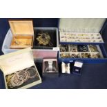 Large quantity of assorted costume jewellery and watches. (2) (B.P. 21% + VAT)