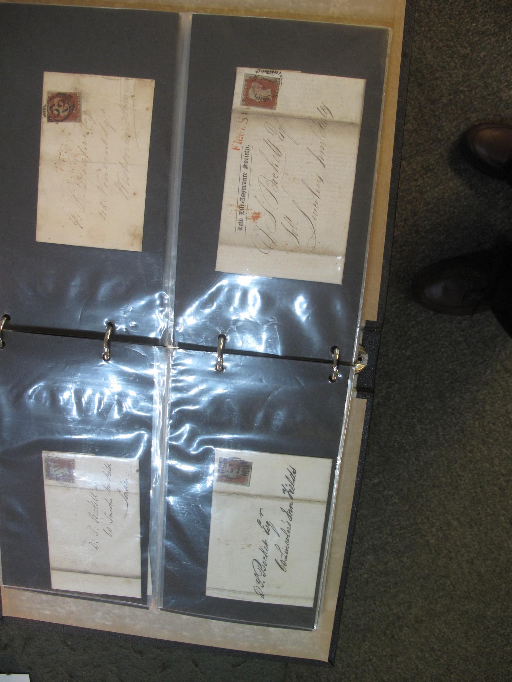 Great Britain Postal History stamp collection in black album 1779 to 1890's with entires, Penny - Image 15 of 21