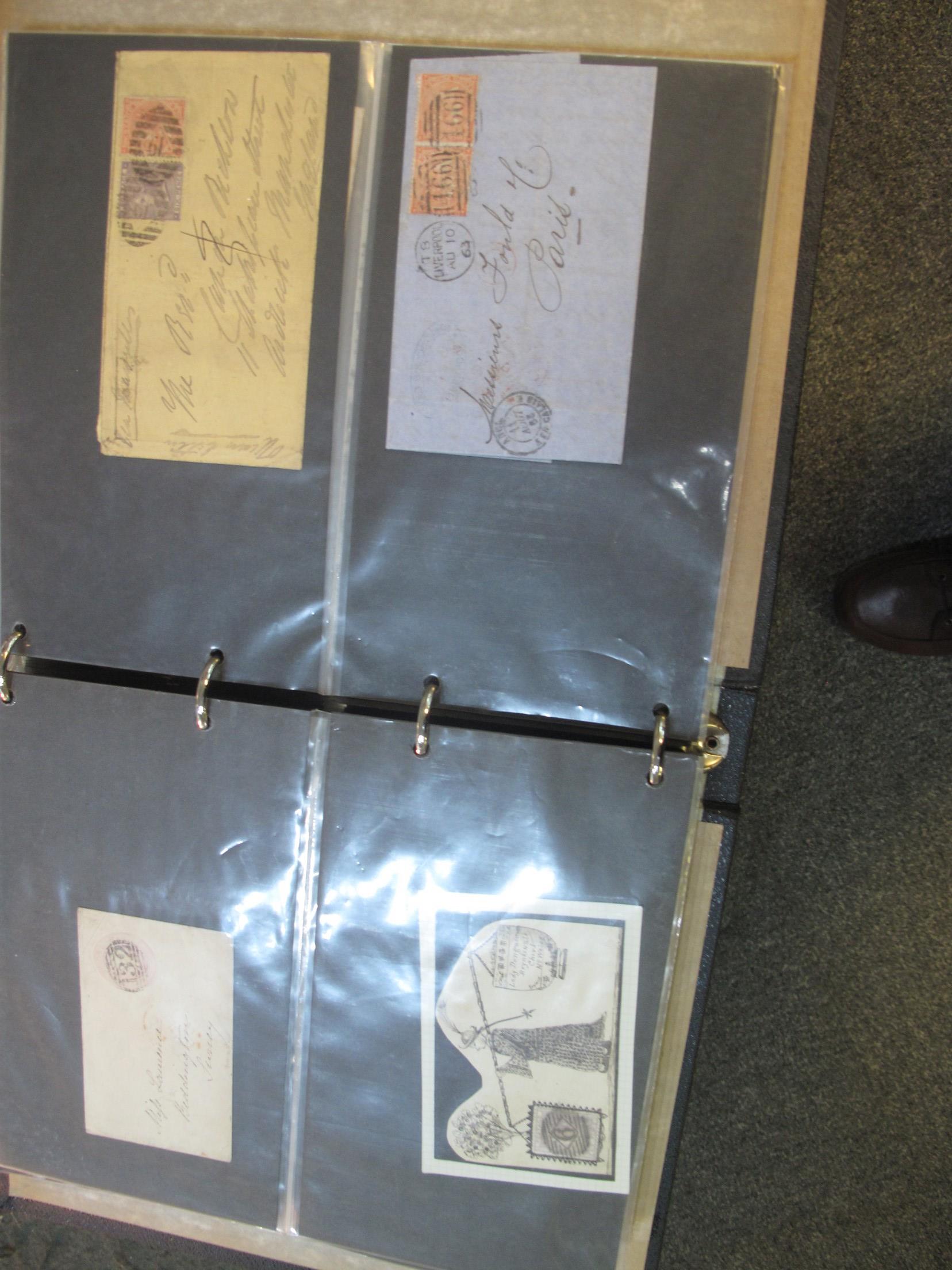 Great Britain Postal History stamp collection in black album 1779 to 1890's with entires, Penny - Image 20 of 21