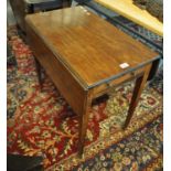 19th Century mahogany Pembroke table on square tapering legs. (B.P. 21% + VAT)