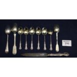 Small collection of silver and silver plated cutlery. (B.P. 21% + VAT)
