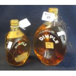 Two bottles of Haig Scotch whisky Dimple bottles .26 & 2/3rds fluid ozs . (2) (B.P. 21% + VAT) The