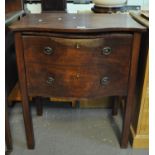 Early 19th century mahogany serpentine night commode on square legs. (B.P. 21% + VAT)