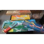 Collection of vintage and modern hand glider models, electronic power workshop in original box