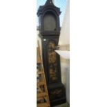 Chinoiserie longcase clock (carcass only no face, movement, weights or pendulum). (B.P. 21% + VAT)