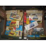 Two boxes of Corgi Classics heavy haulage and commercials etc, diecast model vehicles all in