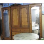 Victorian oak gothic design gentlemans wardrobe. (B.P. 21% + VAT)