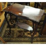 Edwardian mahogany piecrust top occasional table with under tier. (B.P. 21% + VAT)