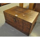 Small oak box or trunk marked 'Henry Hanmer'. (B.P. 21% + VAT)