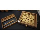 Two hardwood table top games made by John C Davies of Hakin, Milford Haven. (B.P. 21% + VAT)