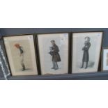 Collection of Spy Vanity Fair cartoon portrait prints, 'Bucks', 'a Cunarder', 'The General', 'A