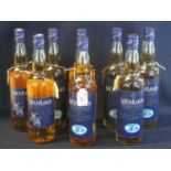 Eight bottles of Loch Ranza Founder's Reserve blended Scotch whisky, distilled, matured and
