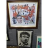 After Peter Deighan, 'Cantona', a montage of the footballer Eric Cantona, artist's proof print,