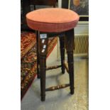 Modern stained circular bar stool. (B.P. 21% + VAT)