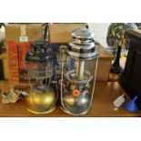 Tilley pressure lamp in original box together with a Taylor's traditional lantern in original