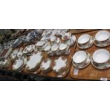 Five trays of Royal Albert 'Old Country Roses' design tea and dinnerware items, to include; cups,