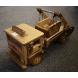 A well made hardwood model Skip Lorry 'Blodwen the delight of Wales', with skip and other items.