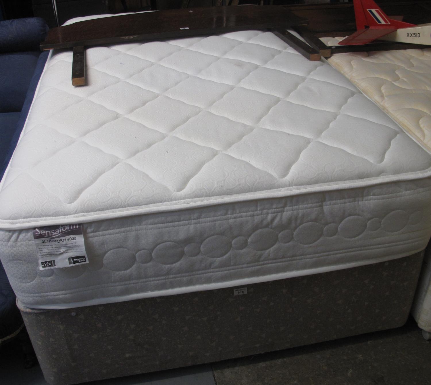 Modern Sensaform 6000 double mattress with divan base with associate oak headboard. (B.P. 21% + VAT)