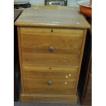 Modern oak finish two drawer filing cabinet. (B.P. 21% + VAT)