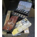 Box containing assorted cased cutlery, various. (B.P. 21% + VAT)