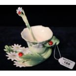 Franz porcelain Ladybug cup and saucer in original box. (B.P. 21% + VAT)