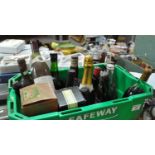 A crate of assorted and mixed wines and spirits, perry, cava, liqueur brandy etc. (B.P. 21% + VAT)