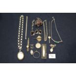 Collection of silver and white metal jewellery and watches. (B.P. 21% + VAT)