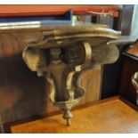 Late Victorian oak corner wall bracket. (B.P. 21% + VAT)