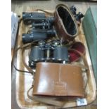 Tray of assorted binoculars to include; Tasco and Le Touquet etc. (3) (B.P. 21% + VAT)