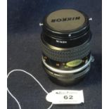 A Micro-Nikkor 55mm Nikon lens. (B.P. 21% + VAT) Sold as seen, not tested.