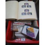 Box of mostly Great Britain stamps in album and packets and Prestige part booklets and range of
