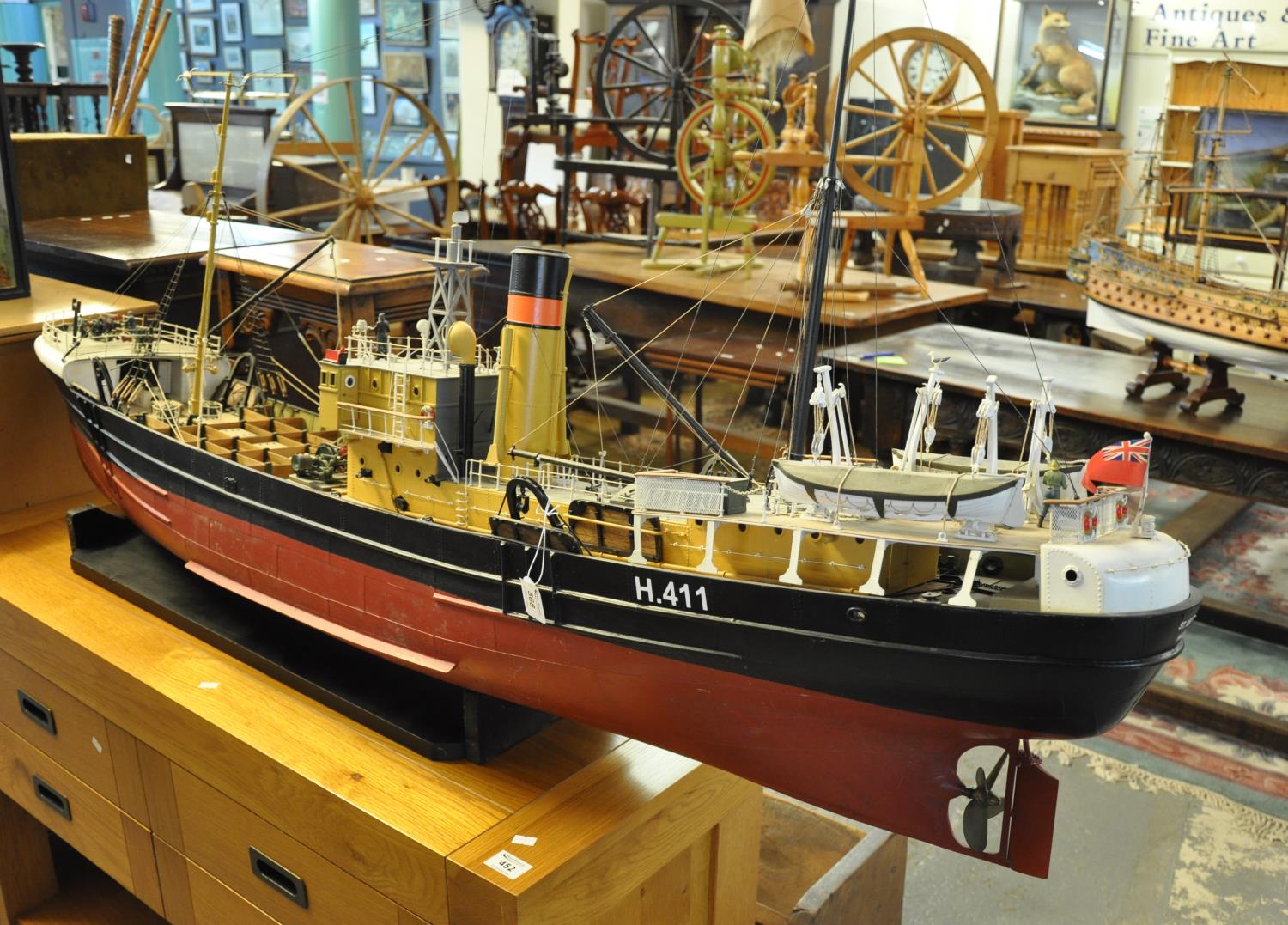 Exhibition quality scale mode of the steam trawler 'St Nectan' registered in Hull, no: H.411,
