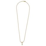 Brillant-Set Elegantes Set bestehend aus Collier und Anstecknadel in Gelbgold 18K. Das Collier aus