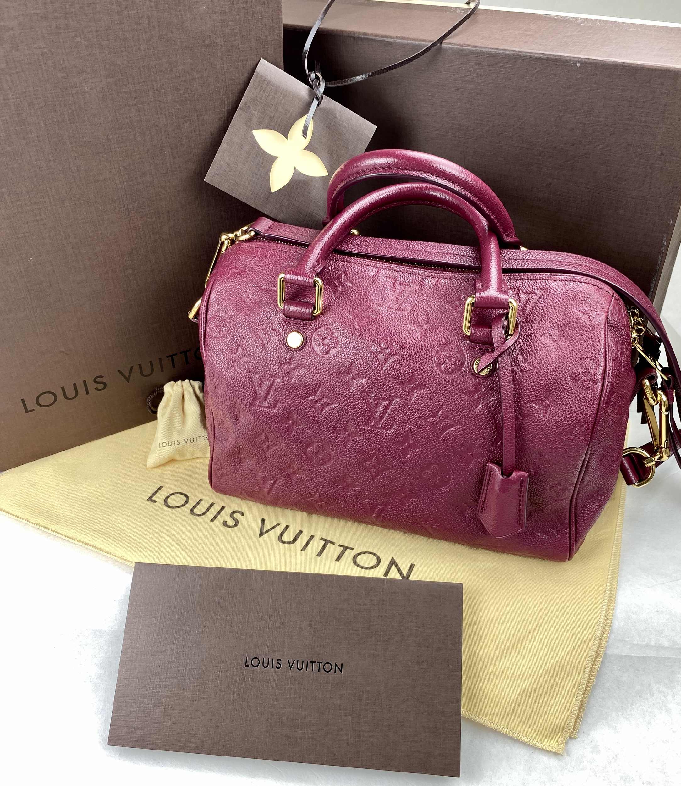 LOUIS VUITTON Handtasche Modell Speedy 25 Bandoulière Empreinte NM, Leder fuchsia. Monogramm-Muster - Image 4 of 4