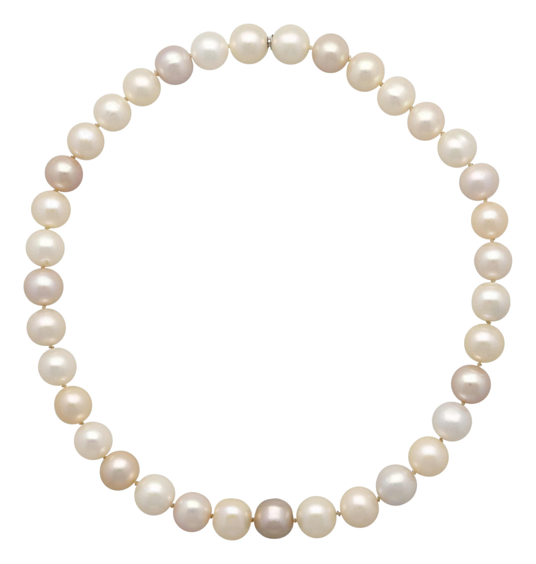 Süsswasser-Zuchtperlen-Set Schöne Perlen Kombination in Weissgold 18K. Feine Selektion aus