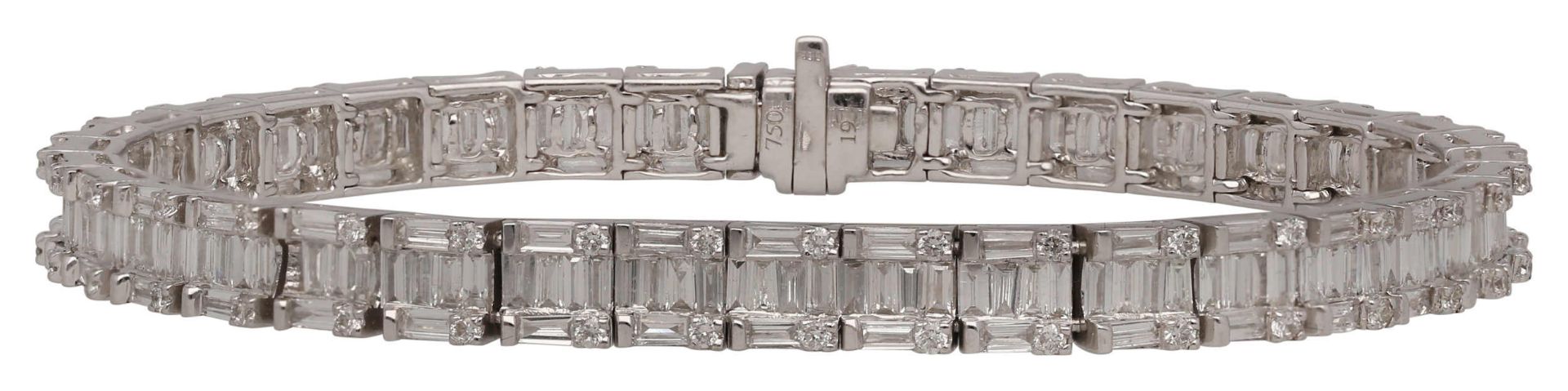 Rivière-Armband Sportlich elegantes Brillant-Armband in Weissgold 18K. Diamanten im Brillant- und