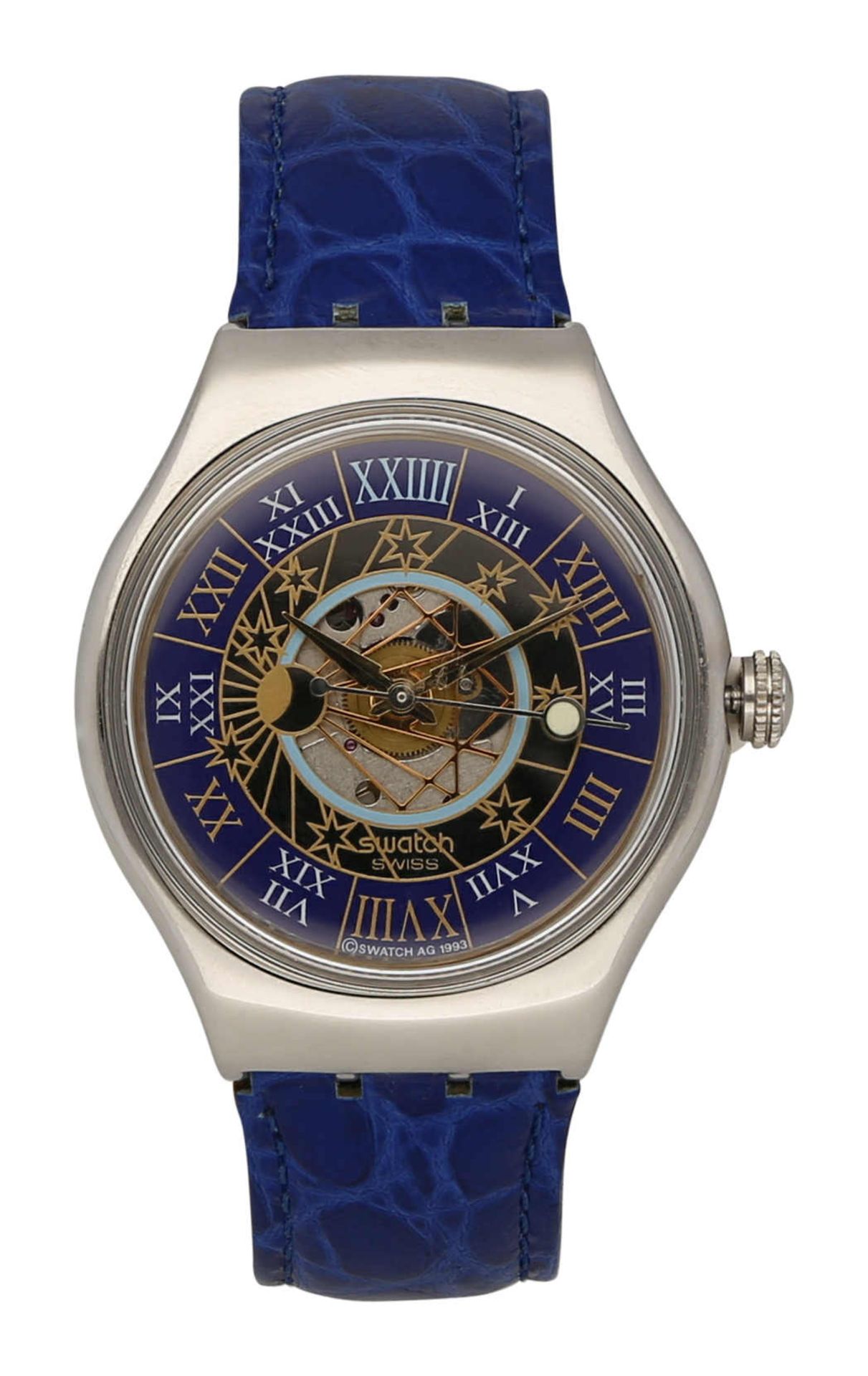 SWATCH Armbanduhr Modell Tresor Magique Platin, Sammlerstück S/N 10705 in Platin 950 Uhrwerk