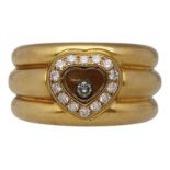 CHOPARD Ring Happy Diamonds Klassiker aus der Chopard Kollektion in Gelbgold 18K. Beweglicher