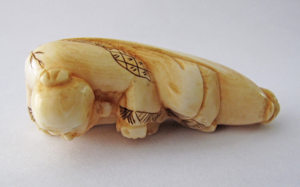 Japanese ivory netsuke. - Image 4 of 7