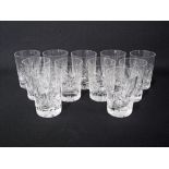 Cut crystal tumblers.