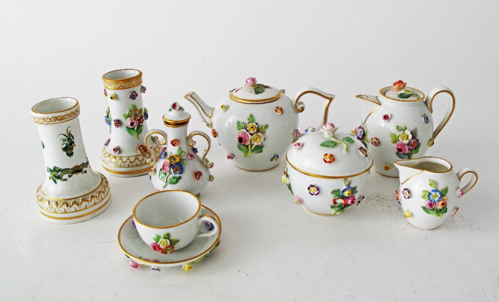 Meissen miniature tea set.