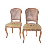 Louis XV style walnut salon chairs.